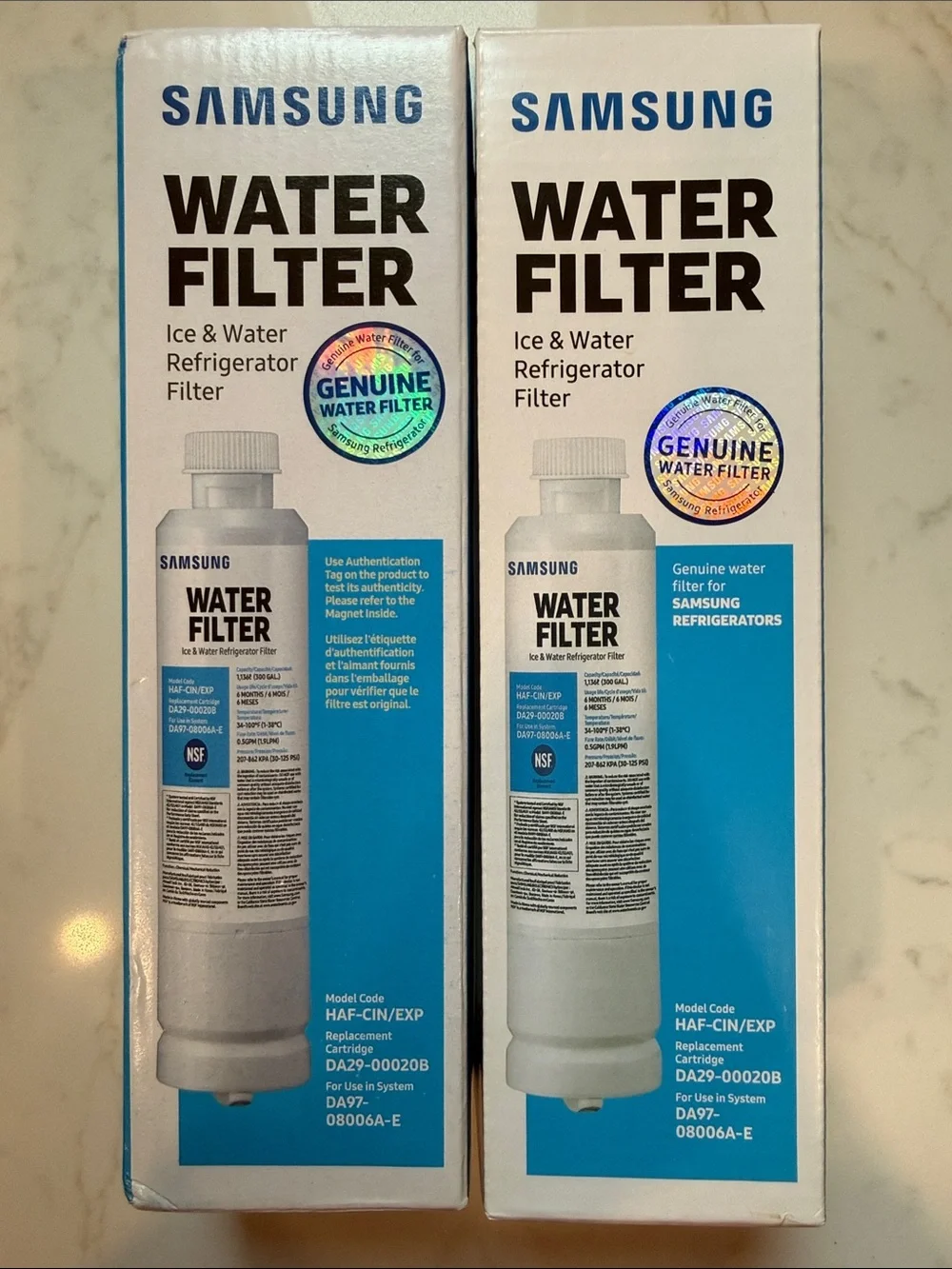 Samsung Fridge Water Filter Premium DA29-00020B Model HAF-CIN EXP 2PK